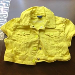 Gap Bright Yellow Button Up Vest